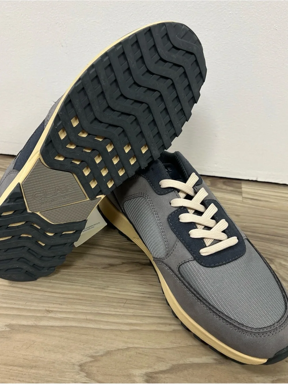 CLAE Joshua Lightweight Sneakers Frost Grey/Vanilla Men’s Size 11 $170 NWOB